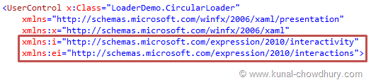Loader Demo - Adding xmlns Namespaces in the XAML Loader Demo - Adding xmlns Namespaces in the XAML