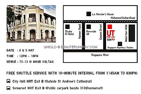 UNIQLO UT POP-UP SHUTTLE BUS SERVICE SINGAPORE STORE heatreWorks, 72-13 Mohamed Sultan Lulu Guinness Keith Haring Star Wars Pixar MTV Coca Cola National Geographic Andy Warhol new UT designs T-shirts collaborations $16.90 T