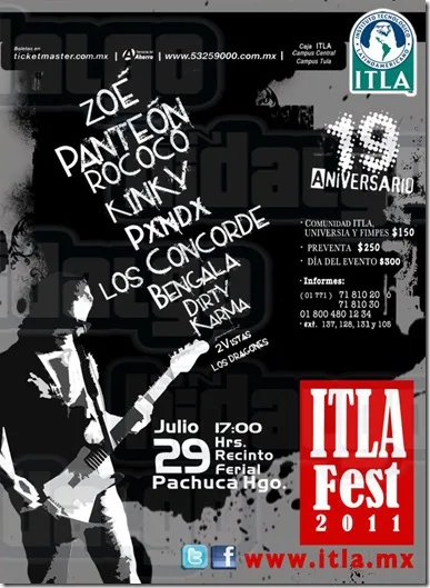 Cartel itlafest oficial 2011