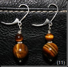 Tiger eye with sterling silver dairies, ball posts and earhooks