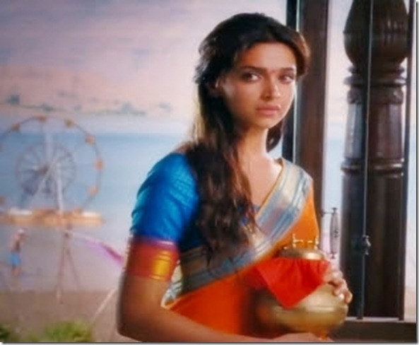 deepika saree stills in chennai express 3