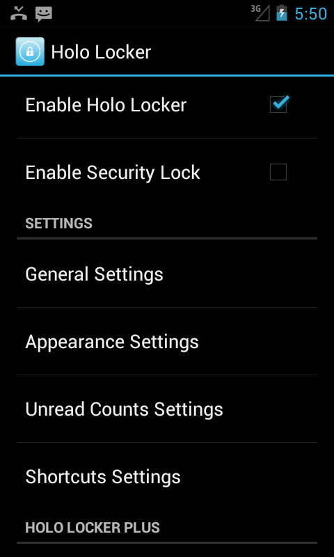    Holo Locker Plus- screenshot  
