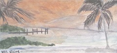 sunset in the Florida Keys watercolor2