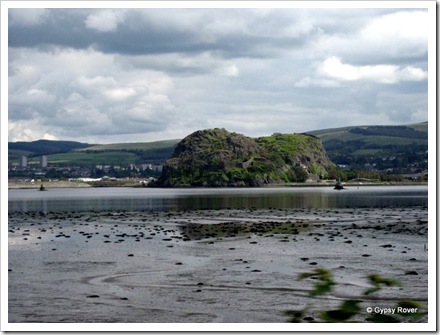 Dumbarton castle in the Firth of Clyde.