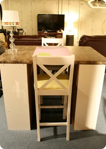 cube storage craft table