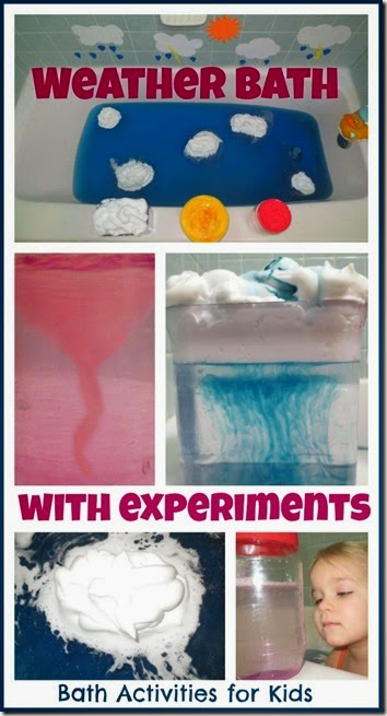 Weather Bath for Kids - This is such a fun way for Toddler and Preschool kids to explore weather including some fun, hands on experiments to explore too. Weather Bath for Kids - This is such a fun way for Toddler and Preschool kids to explore weather including some fun, hands on experiments to explore too.