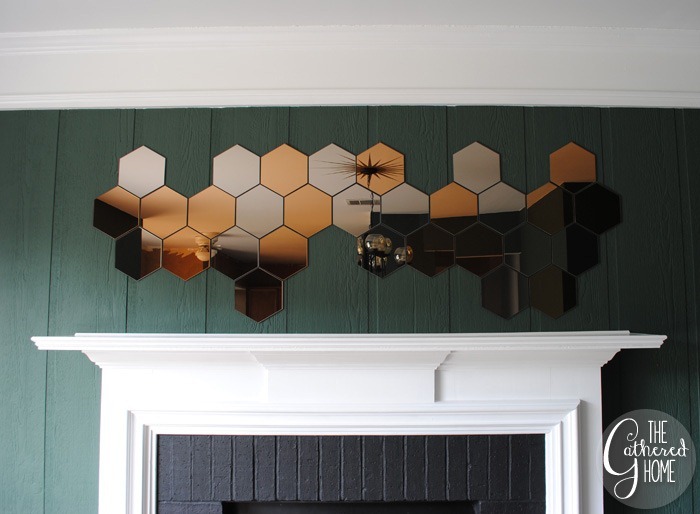 Diy Sunburst Ceiling Medallion Ikea Honefoss Mirrors Dining Room Midcentury Chandelier Honefoss Mirrors 19