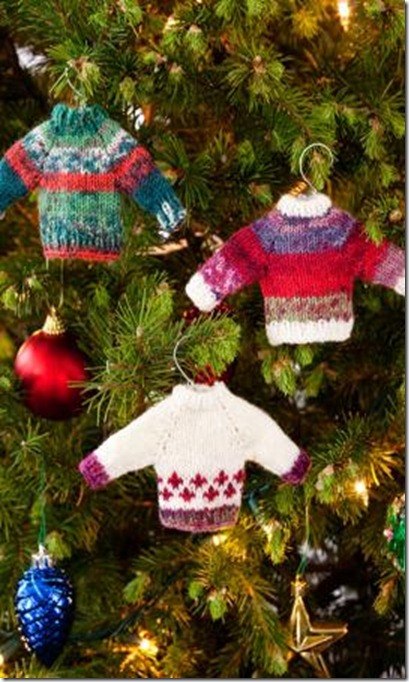 knitted ornament sweaters