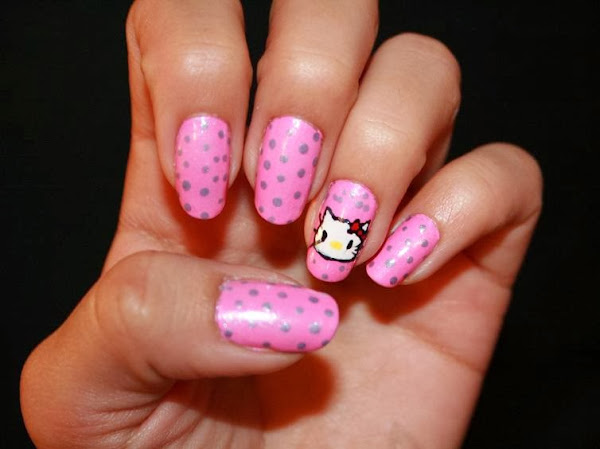 HelloKitty Pink Nail Designs Hello Kitty Nail Design