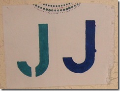 stencil J