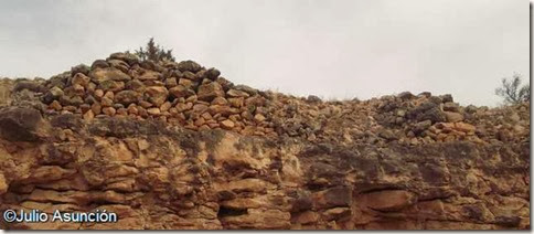 La Moleta - Muralla de la zona de la entrada - Elche