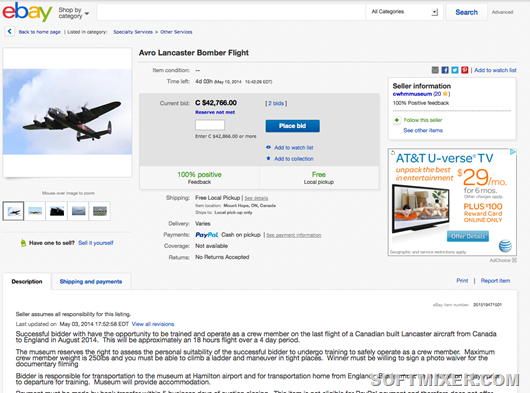 Avro-Lancaster-Bomber-Flight-eBay-auction