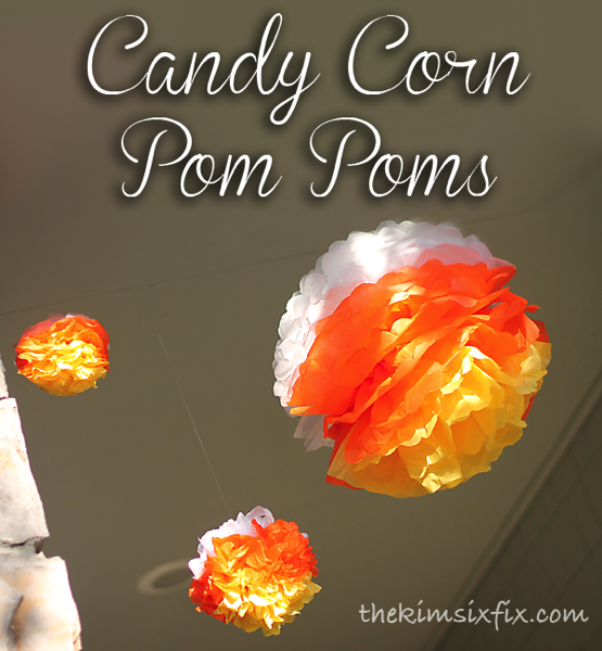 Candy corn pom pom