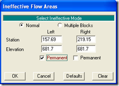 The RAS Solution: Permanent and Non-Permanent Ineffective Flow Areas