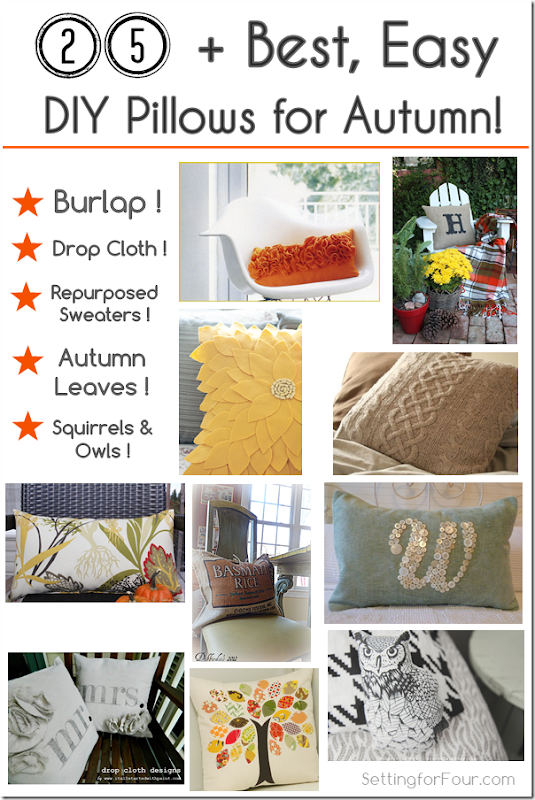Setting for Four: The Best, Easy DIY Pillows for Autumn – Home ...