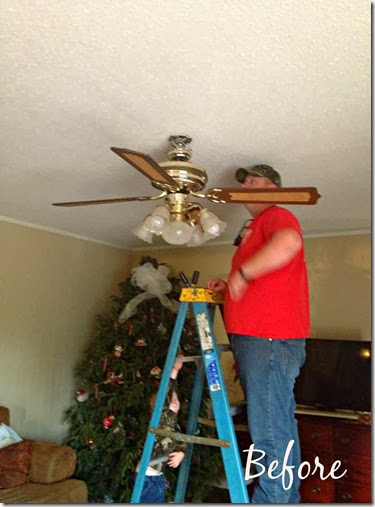 Living Room Ceiling Fan Before