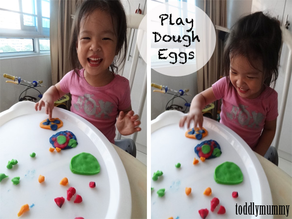 Play dough eggs