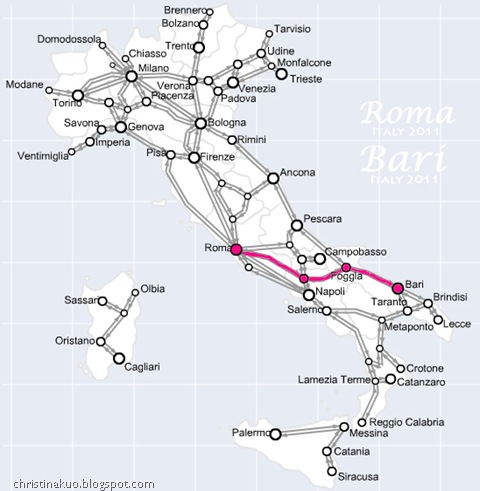 Italian train_rome to bari