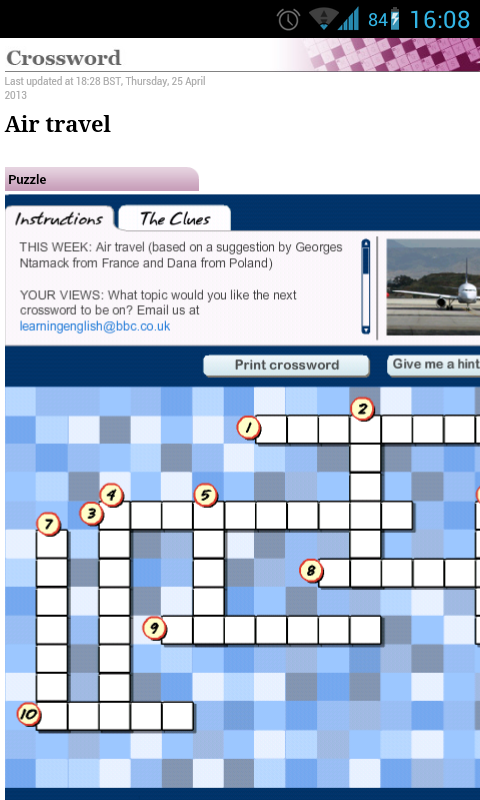 short plane trip crossword clue