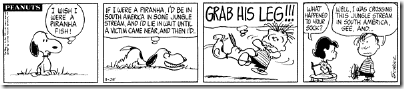 Peanuts 1967-03-25 - Snoopy as a piranha