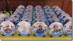 Our faces on plates!