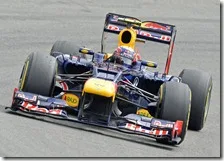 Webber nelle prove libere del gran premio di Germania 2012
