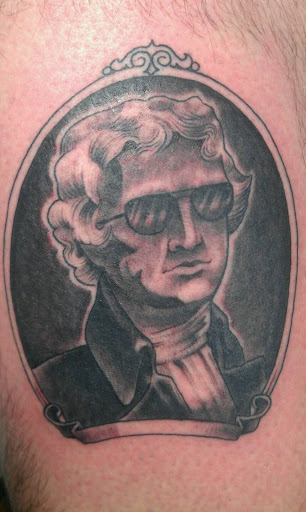 FINE ART FOR LIFE: Thomas Jefferson wearing aviators
 Thomas Jefferson Tattoos