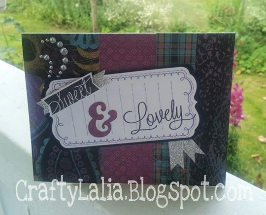 Card made with the new Laughing Lola paper & CTMH Artbooking Cricut Cartridge