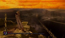 O belo cenário de The Scar visto ao pôr do sol