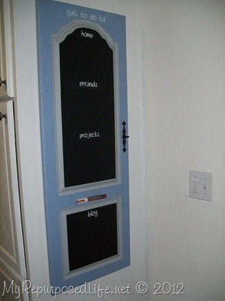 armoire door repurposed