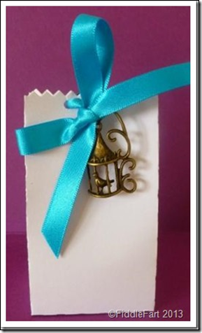 wedding Favour Box with bird cage embellishment.3
