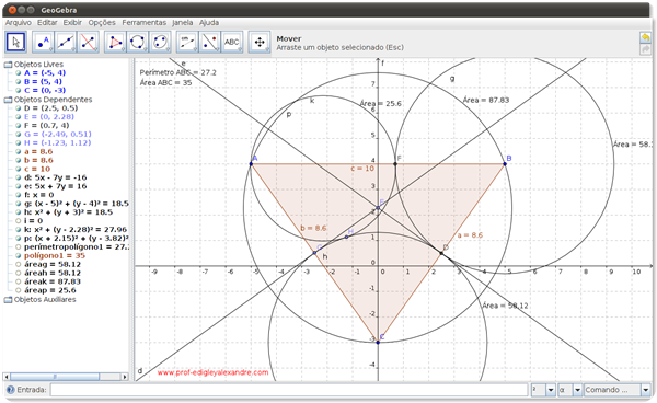 Guida a GeoGebra, software per l'apprendimento e l'insegnamento della matematica: barra del menu File.