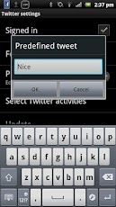 Sony Smart Extras� Twitter