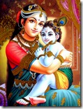 Lord Krishna and mother Yashoda