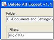 Eliminare tutti i file da una cartella eccetto quelli specificati con Delete All Except