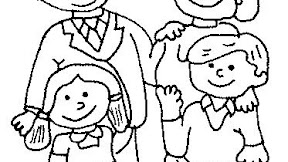 Imagen De Una Familia Para Colorear : Dibujos De La Familia Para Colorear