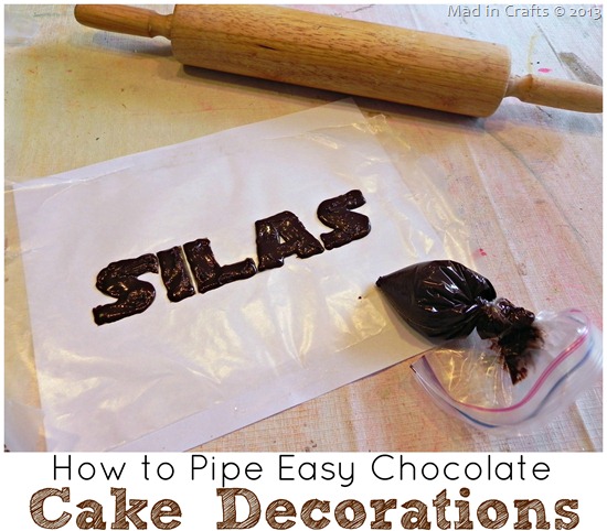 How to Pipe Easy Chocolate Cake Decorations