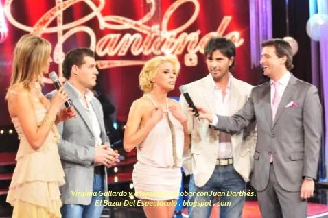 Virginia Gallardo y Alejandro Escobar con Juan Darthés..JPG