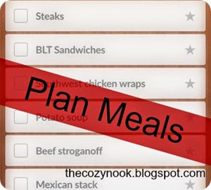 Plan Meals - The Cozy Nook
