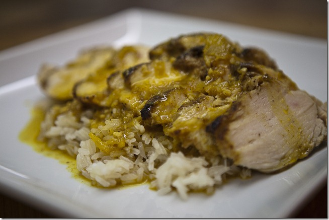 Curry Seared Chicken with a Curry Ginger Orange Reduction
