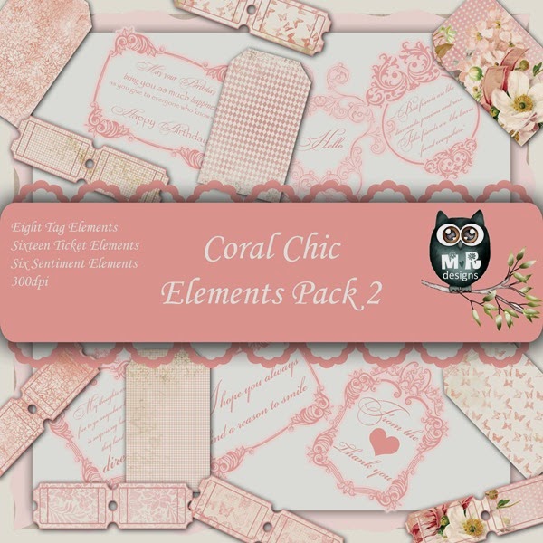 Coral Chic Elements Front Sheet Pack 2