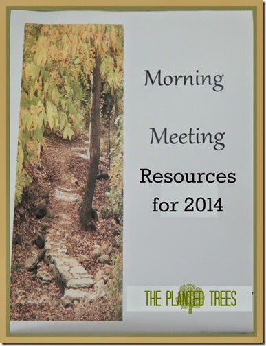 Morning Meeting Resources for 2014
