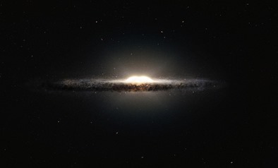 impressão artística do bojo central da Via Láctea