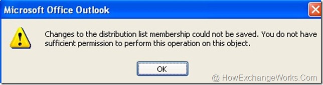Outlook group error