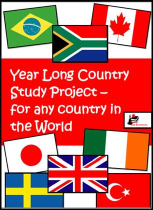 Year long country study project that allows students to explore all of the main ideas of science - earth science, life science and physical science and social studies - geography, history, culture, government and economics - all while exploring one self chosen country.  Resources from Raki's Rad Resources. 