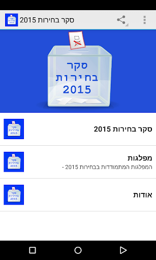 【免費生活App】סקר בחירות 2015-APP點子