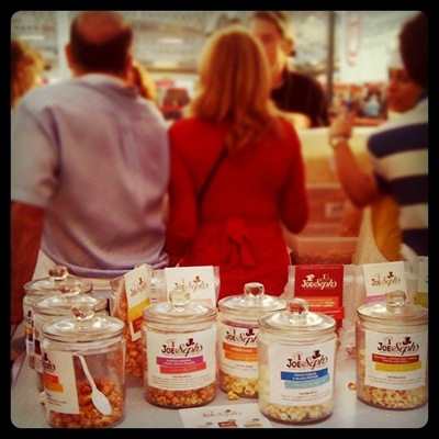 Crowds gathering to try Joe and Seph's gourmet popcorn at Masterchef Live