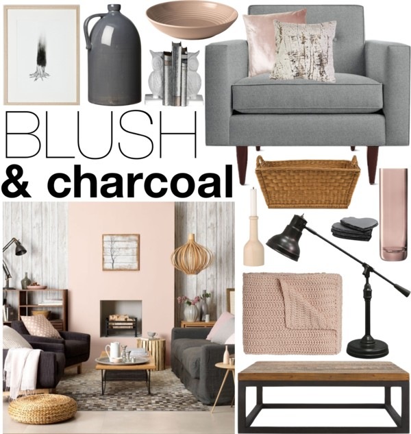 Blush & Charcoal - soggiorno -camino