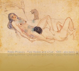 Picasso-TwoNudesAndACat-1903