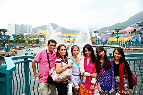 hong kong, ocean park, family, love, fountain, show, lights